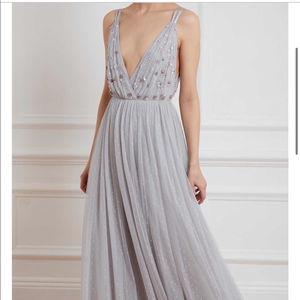Needle & Thread Crystal-Embellished Tulle Gown